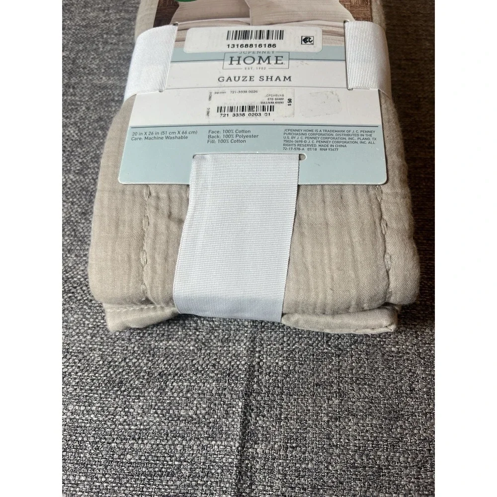 Set Of 1 Emma Shams JCPenney Home‎ Stone Sullivan Khaki Standard  20inx26in